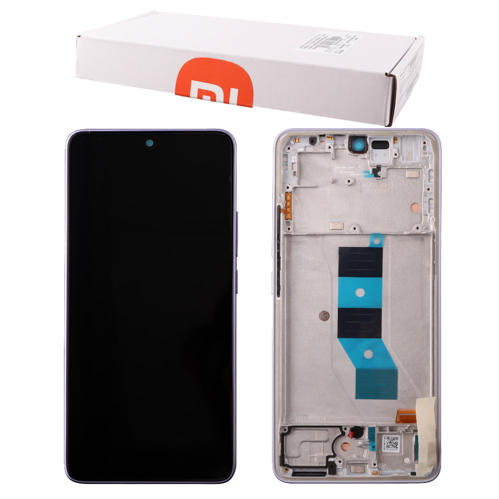 XIAOMI REDMI NOTE 14 5G ΟΘΟΝΗ AMOLED + TOUCH SCREEN + LENS + FRAME 56001900O1700 PURPLE ORIGINAL SERVICE PACK