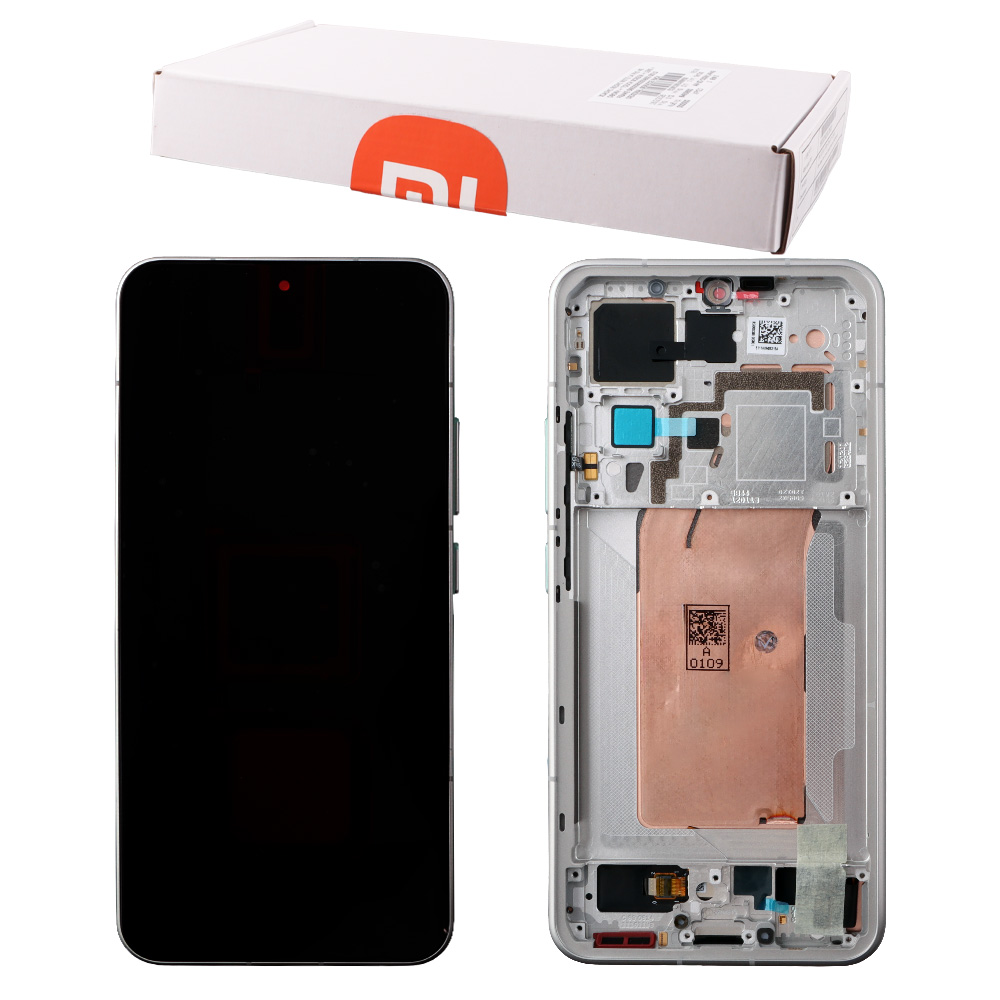 XIAOMI 15 5G ΟΘΟΝΗ LTPO AMOLED + TOUCH SCREEN + LENS + FRAME 560062000O300 WHITE ORIGINAL SERVICE PACK