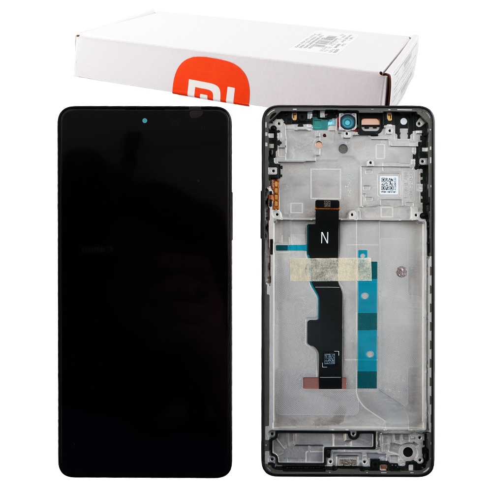 XIAOMI REDMI NOTE 13 5G ΟΘΟΝΗ AMOLED + TOUCH SCREEN + LENS + FRAME 5600020N1700 BLACK ORIGINAL SERVICE PACK