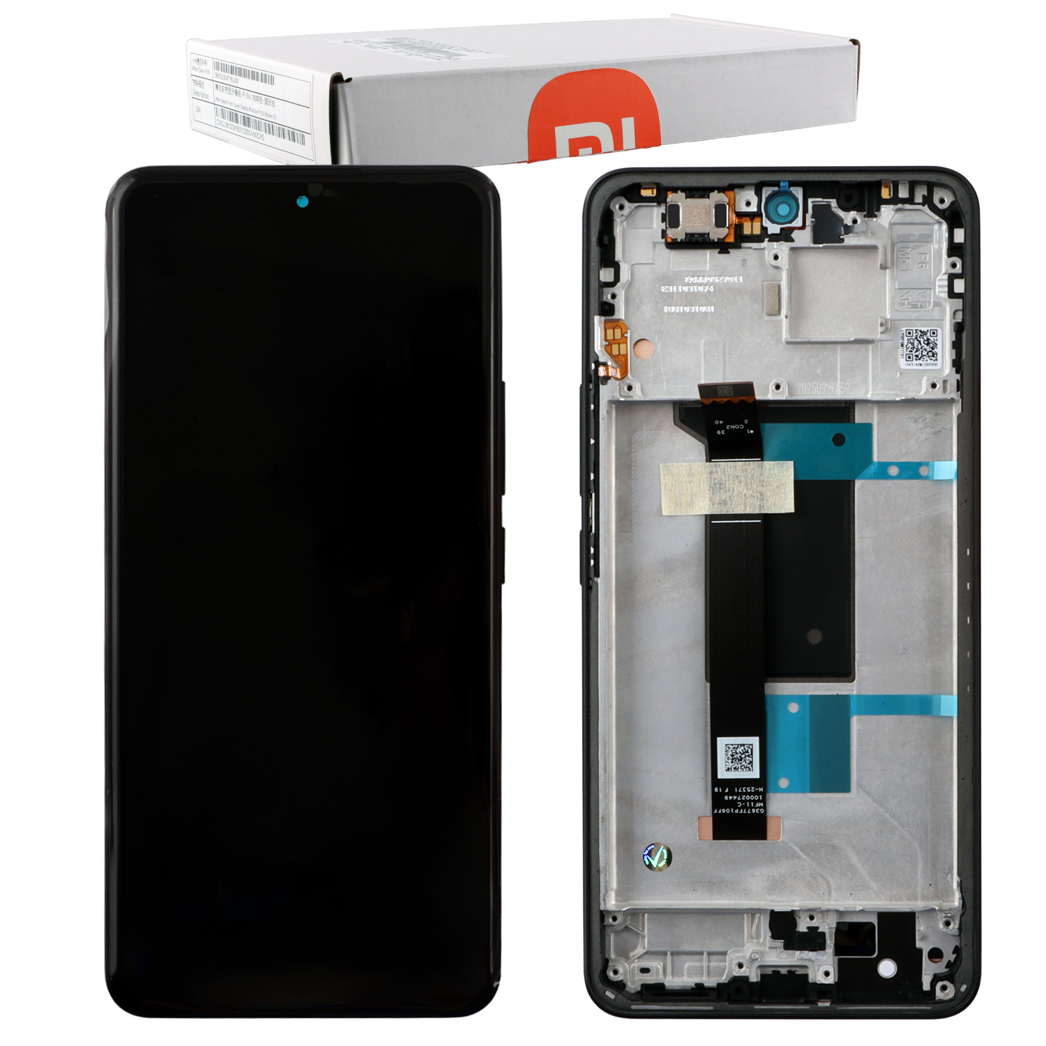 XIAOMI REDMI NOTE 15 PRO 4G ΟΘΟΝΗ AMOLED + TOUCH SCREEN + LENS + FRAME 560003000P600 BLACK ORIGINAL SERVICE PACK