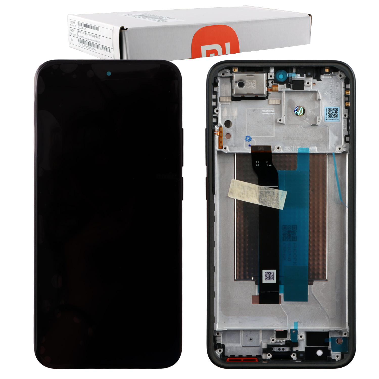 XIAOMI REDMI NOTE 15 PRO 5G ΟΘΟΝΗ AMOLED + TOUCH SCREEN + LENS + FRAME 56001900P1600 BLACK ORIGINAL SERVICE PACK