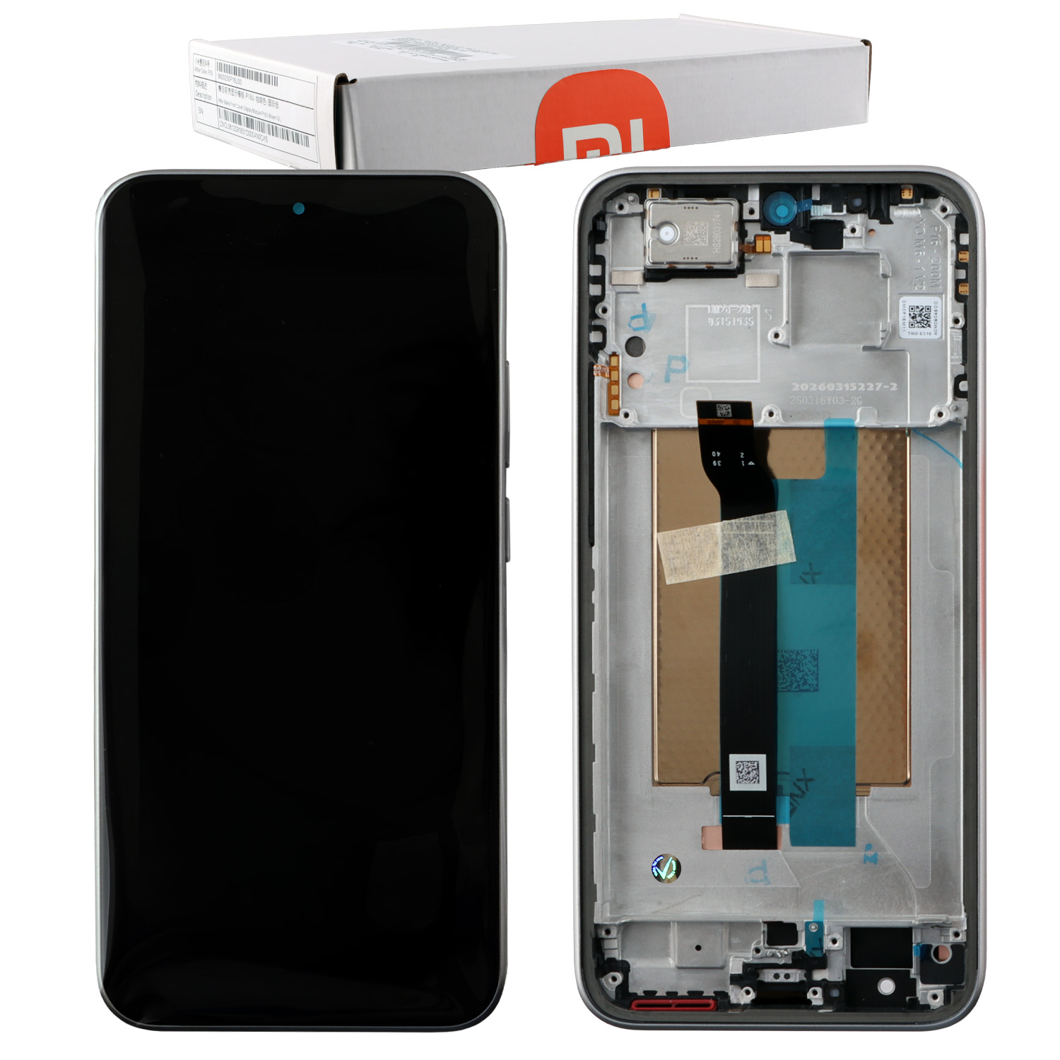 XIAOMI REDMI NOTE 15 PRO 5G ΟΘΟΝΗ AMOLED + TOUCH SCREEN + LENS + FRAME 56002000P1600 TITANIUM ORIGINAL SERVICE PACK