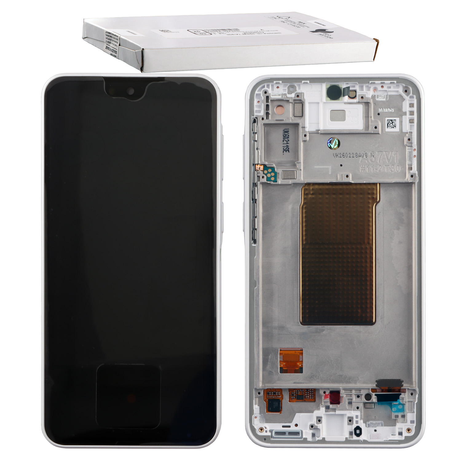 SAMSUNG A37 5G A376 ΟΘΟΝΗ+TOUCH SCREEN + LENS + FRAME GH82-39232C WHITE ORIGINAL SERVICE PACK