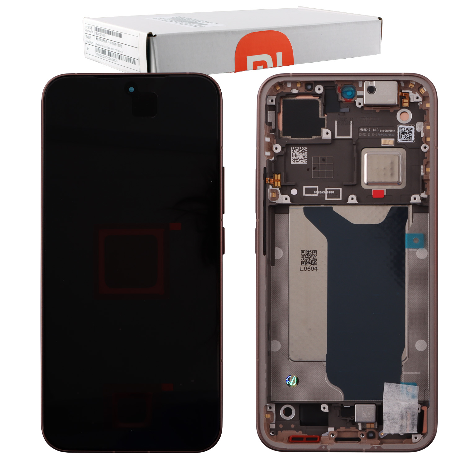 XIAOMI 15T PRO 5G ΟΘΟΝΗ AMOLED + TOUCH SCREEN + LENS + FRAME 5600060O12U00 BROWN ORIGINAL SERVICE PACK