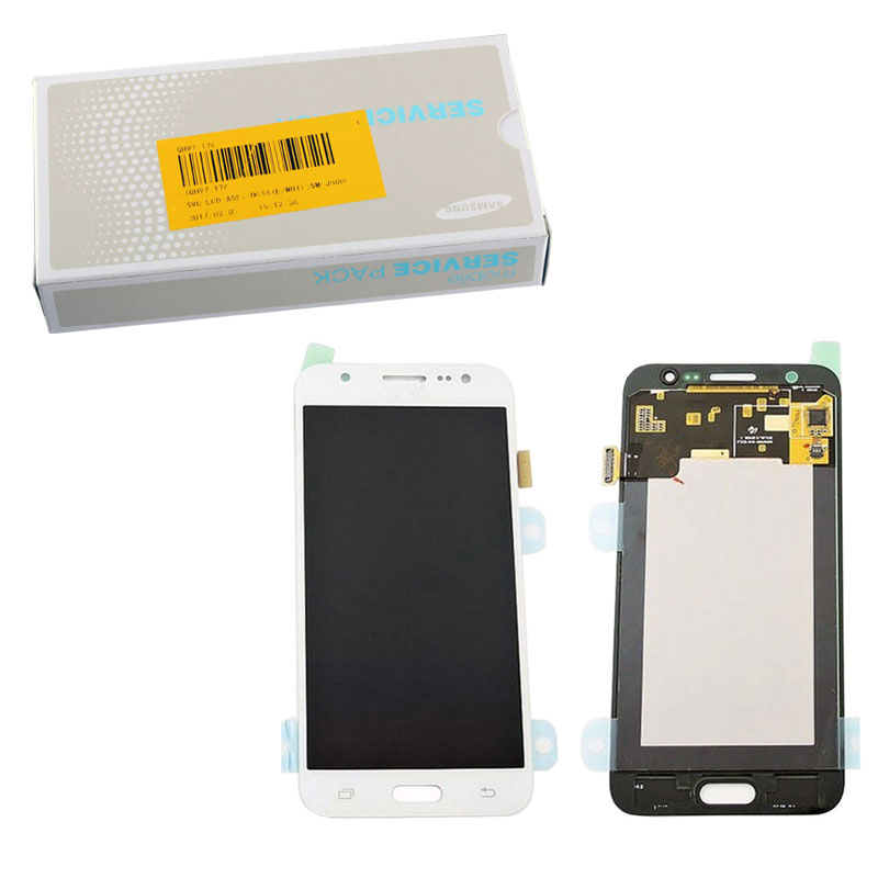 SAMSUNG J5 J500F ΟΘΟΝΗ AMOLED +TOUCH SCREEN+LENS GH97-17667A WHITE ORIGINAL SERVICE PACK
