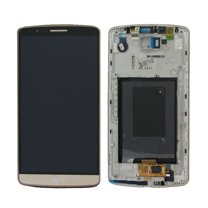 LG G3 D855 ΟΘΟΝΗ + TOUCH SCREEN + LENS + FRAME GOLD ACQ87190303 ORIGINAL SERVICE PACK