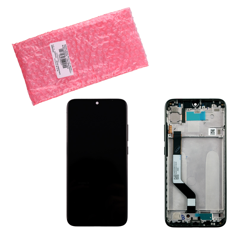 XIAOMI REDMI NOTE 7 ΟΘΟΝΗ IPS + TOUCH SCREEN + LENS + FRAME 5606100920C7 BLACK ORIGINAL SERVICE PACK