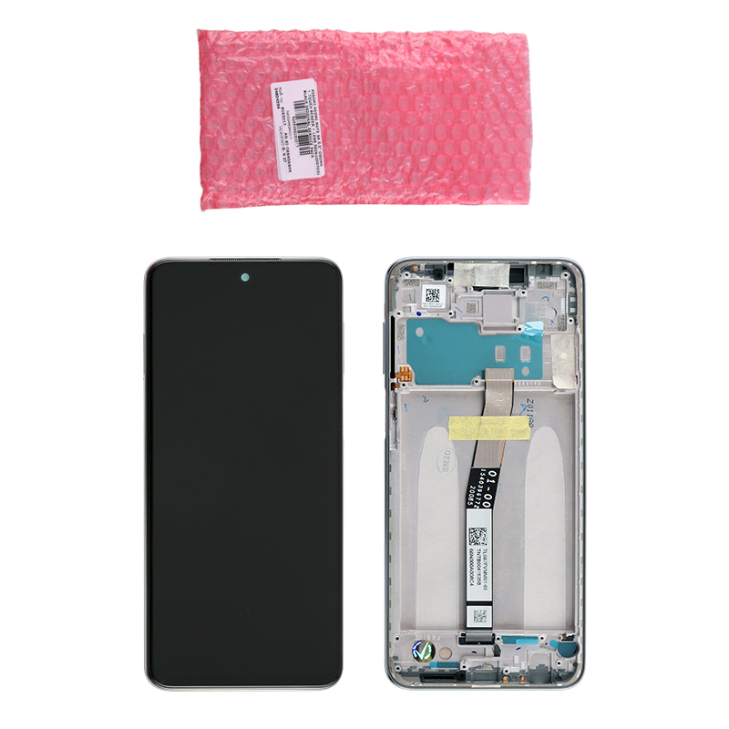 XIAOMI REDMI NOTE 9 PRO/NOTE 9 PRO MAX/NOTE 9S ΟΘΟΝΗ IPS + TOUCH SCREEN + LENS + FRAME 560002J6A100 WHITE ORIGINAL SERVICE PACK