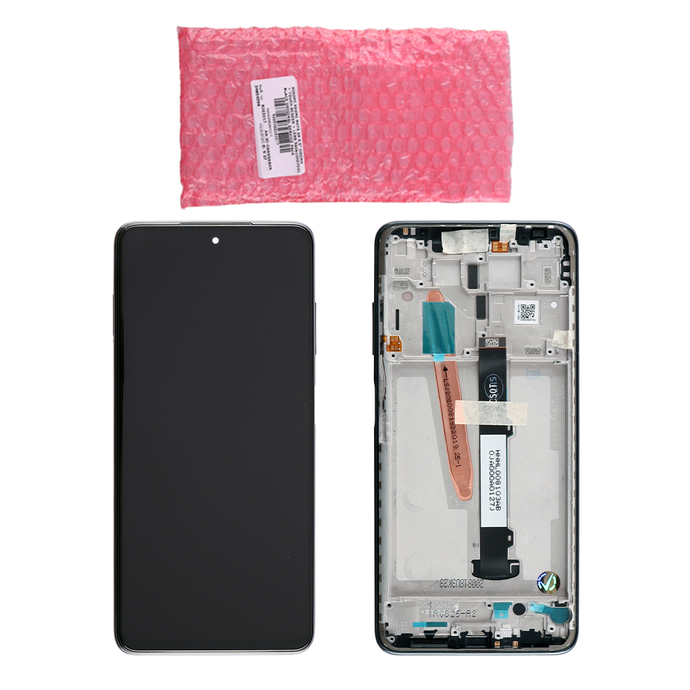 XIAOMI POCO X3 PRO/X3/X3 NFC ΟΘΟΝΗ IPS + TOUCH SCREEN + LENS + FRAME 560003J20C00 BLACK ORIGINAL SERVICE PACK