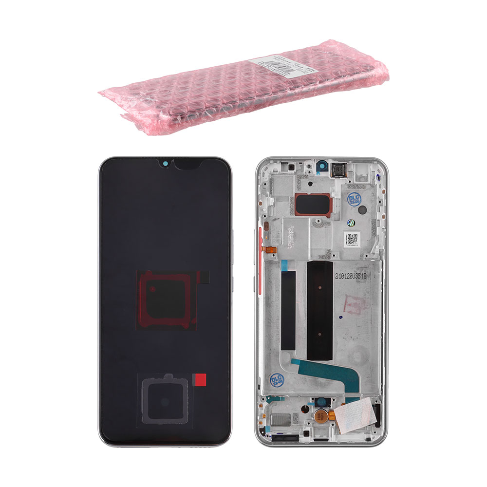 XIAOMI MI 10 LITE 5G ΟΘΟΝΗ AMOLED+ TOUCH SCREEN + LENS + FRAME 56000500J900 WHITE ORIGINAL SERVICE PACK