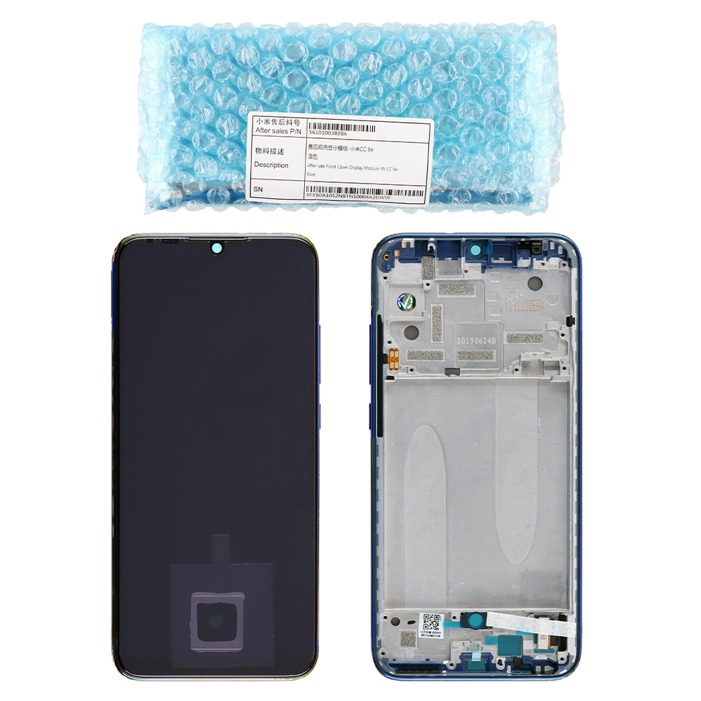 XIAOMI MI A3 ΟΘΟΝΗ + TOUCH SCREEN + LENS + FRAME 5610100380B6 BLUE ORIGINAL SERVICE PACK