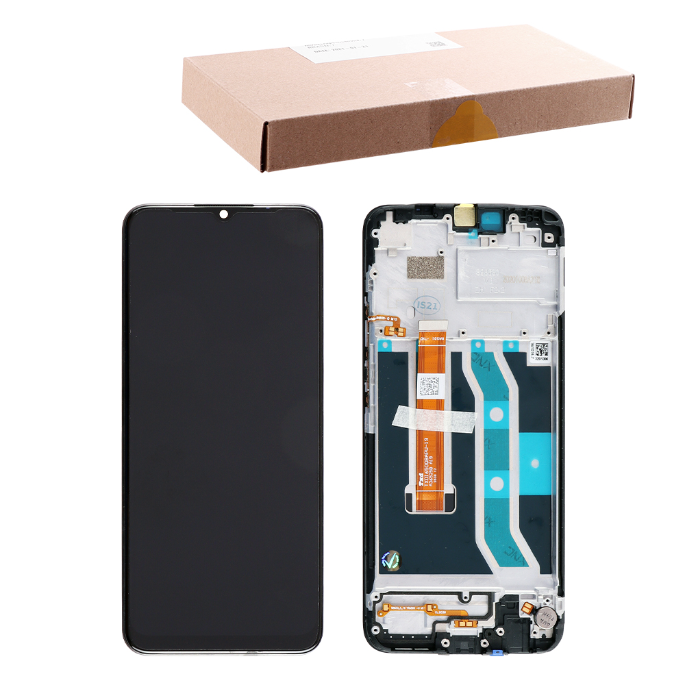REALME C11 ΟΘΟΝΗ IPS + TOUCH SCREEN + LENS + FRAME 2454372 BLACK ORIGINAL SERVICE PACK