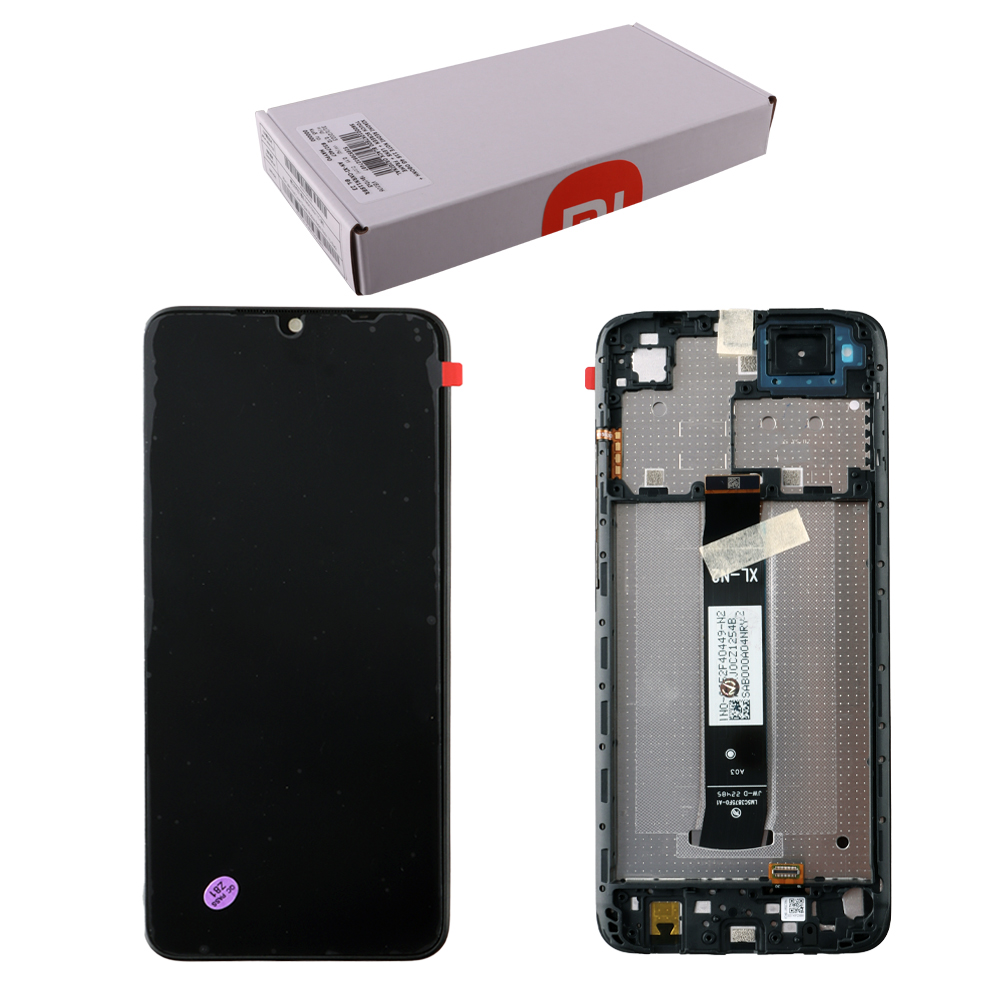 XIAOMI REDMI A2/A2 PLUS ΟΘΟΝΗ IPS + TOUCH SCREEN + LENS + FRAME 560001C3S200 BLACK ORIGINAL SERVICE PACK