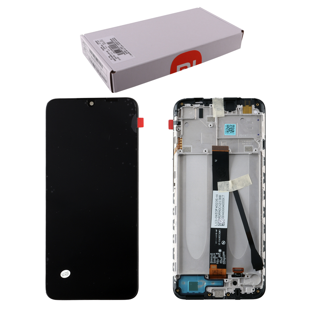 XIAOMI REDMI 10A ΟΘΟΝΗ IPS + TOUCH SCREEN + LENS + FRAME 560001C3L200 BLACK ORIGINAL SERVICE PACK