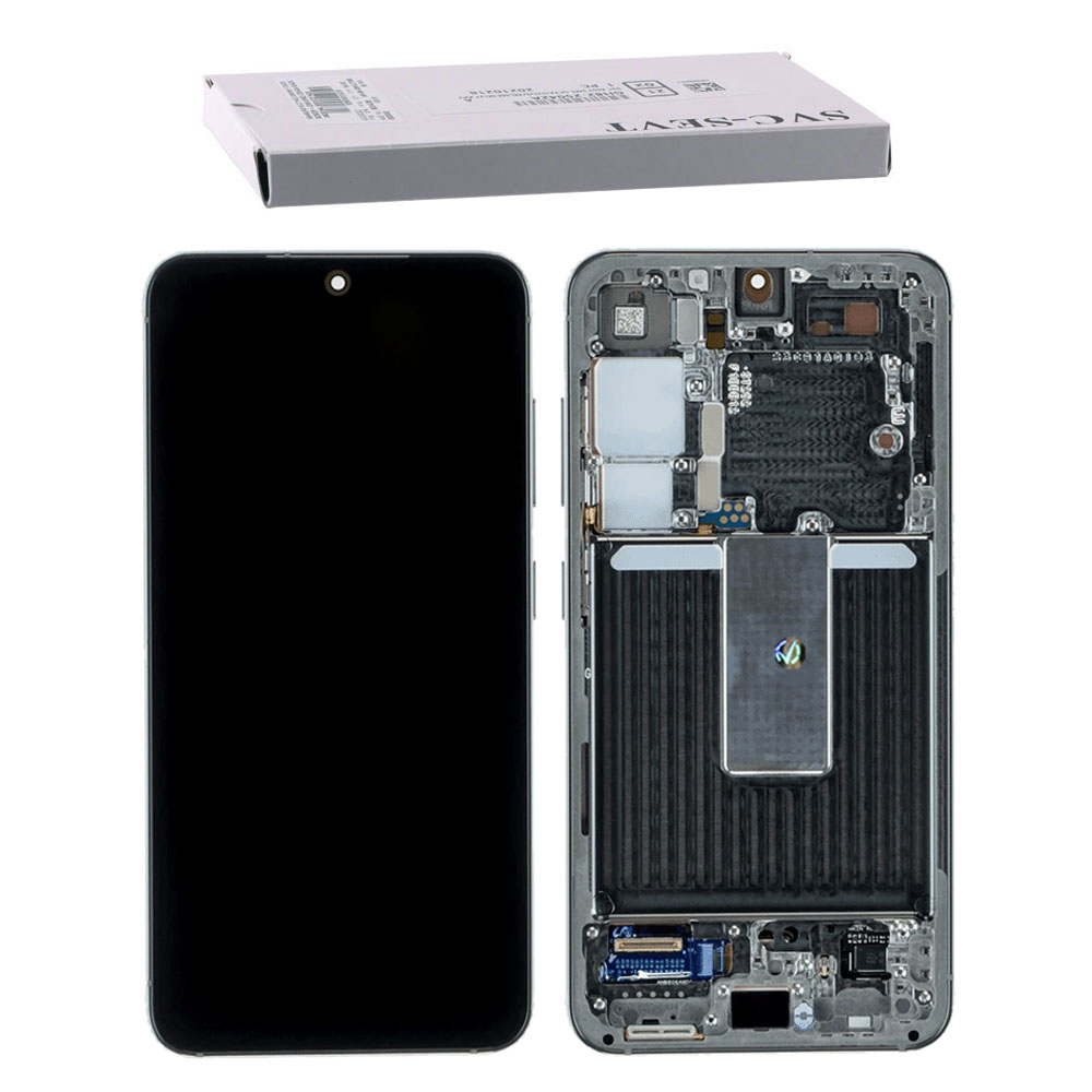 SAMSUNG S23 5G S911 ΟΘΟΝΗ + TOUCH SCREEN + LENS + FRAME GH82-30480C GREEN ORIGINAL SERVICE PACK