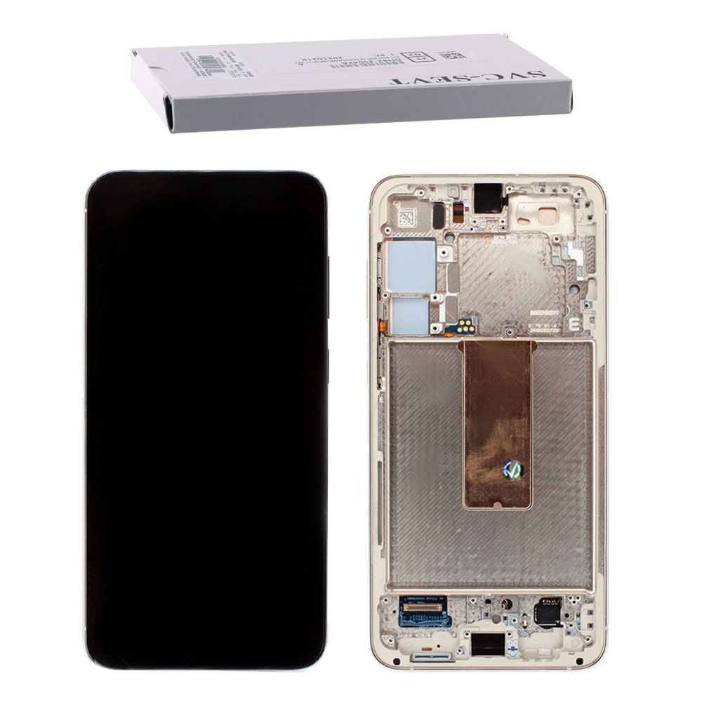 SAMSUNG S23 PLUS 5G S916 ΟΘΟΝΗ + TOUCH SCREEN + LENS + FRAME GH82-30476B CREAM ORIGINAL SERVICE PACK