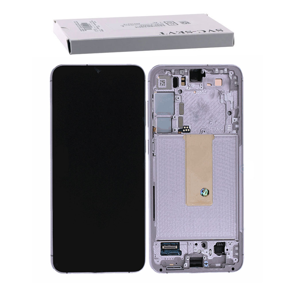 SAMSUNG S23 PLUS 5G S916 ΟΘΟΝΗ + TOUCH SCREEN + LENS + FRAME GH82-30476D LAVENDER ORIGINAL SERVICE PACK
