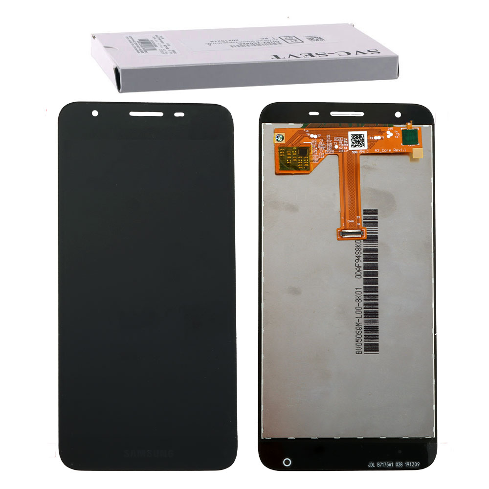 SAMSUNG A2 CORE A260 ΟΘΟΝΗ+TOUCH SCREEN + LENS HF-GH97-23123A BLACK ORIGINAL HYPER-FIX SERVICE PACK
