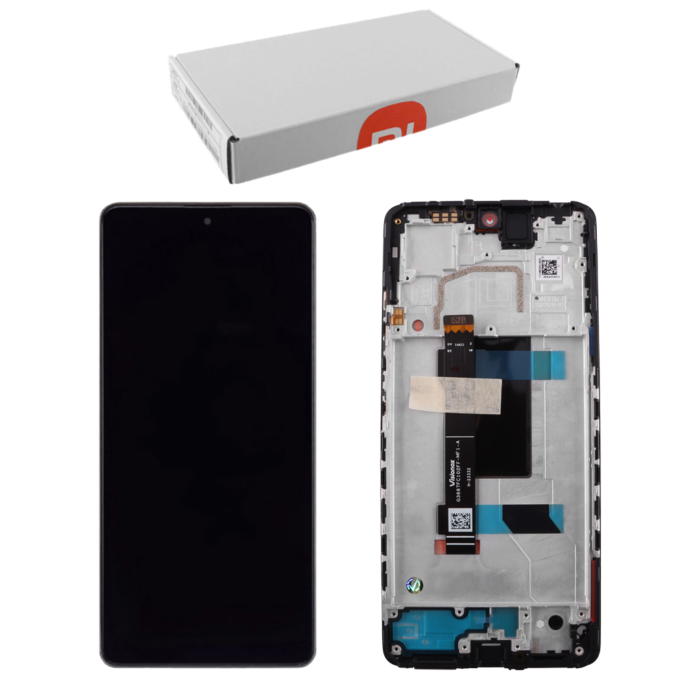 XIAOMI REDMI NOTE 12 PRO 5G/POCO X5 PRO 5G ΟΘΟΝΗ + TOUCH SCREEN + LENS + FRAME 5600010M1600 BLACK ORIGINAL SERVICE PACK