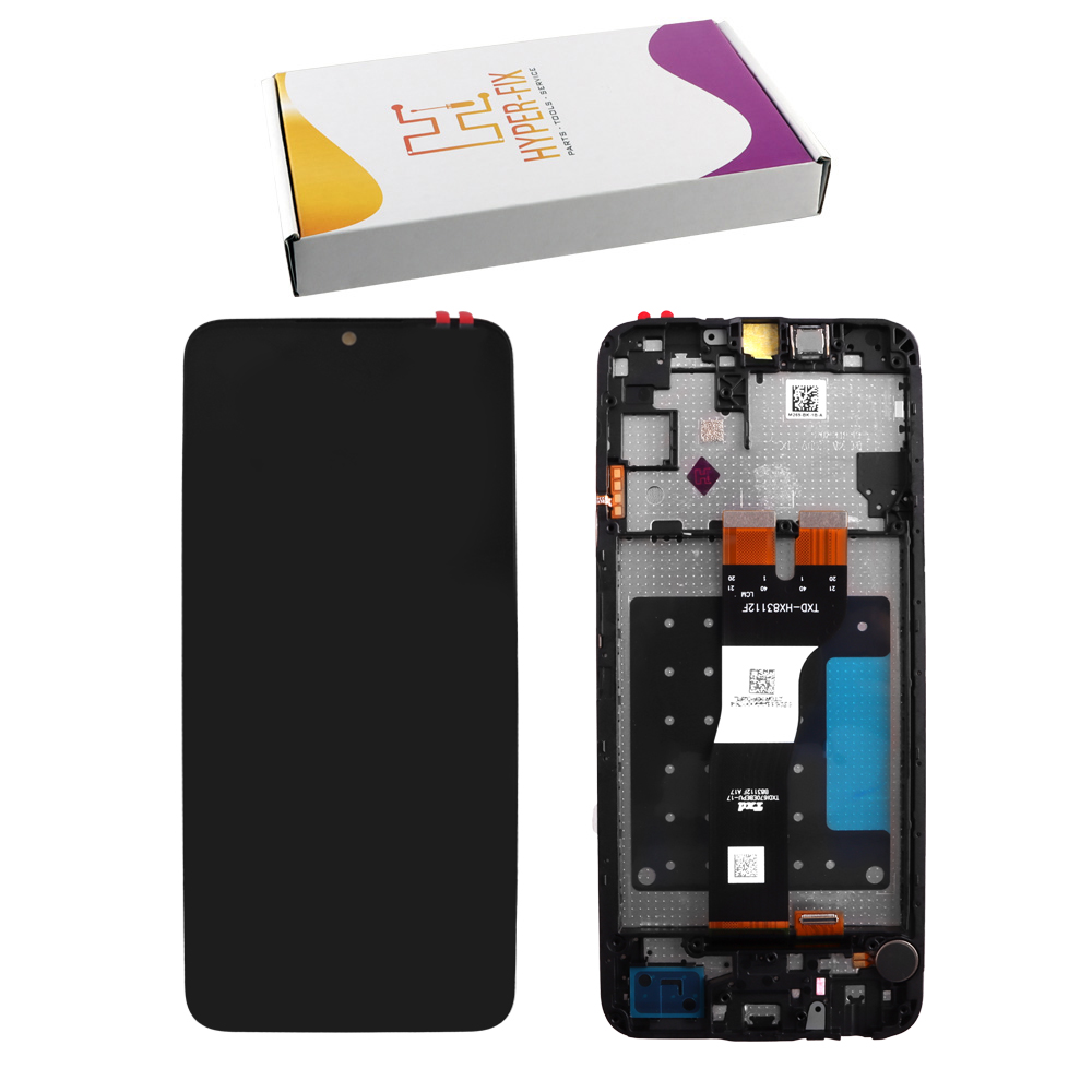SAMSUNG A05s 4G A057/F14 4G E145 ΟΘΟΝΗ PLS +TOUCH SCREEN + LENS + FRAME HF-GH81-24364A BLACK HYPER-FIX SERVICE PACK