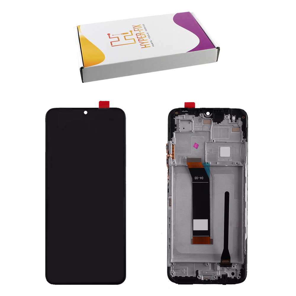 XIAOMI POCO M4 5G/M5 4G/REDMI 10 5G ΟΘΟΝΗ IPS + TOUCH SCREEN + LENS + FRAME HF-560005L19P00 BLACK HYPER-FIX SERVICE PACK