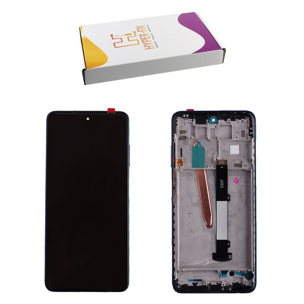 XIAOMI POCO X3 PRO/X3/X3 NFC ΟΘΟΝΗ IPS + TOUCH SCREEN + LENS + FRAME HF-560003J20S00 BLUE HYPER-FIX SERVICE PACK