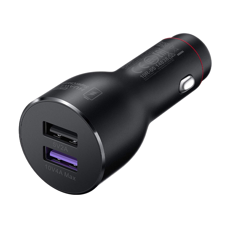 ΦΟΡΤΙΣΤΗΣ ΑΥΤΟΚΙΝΗΤΟΥ HUAWEI DUAL CP37 SUPER CHARGE 4000mA MAX 40W ΚΑΛΩΔΙΟ BLACK PACKING OR