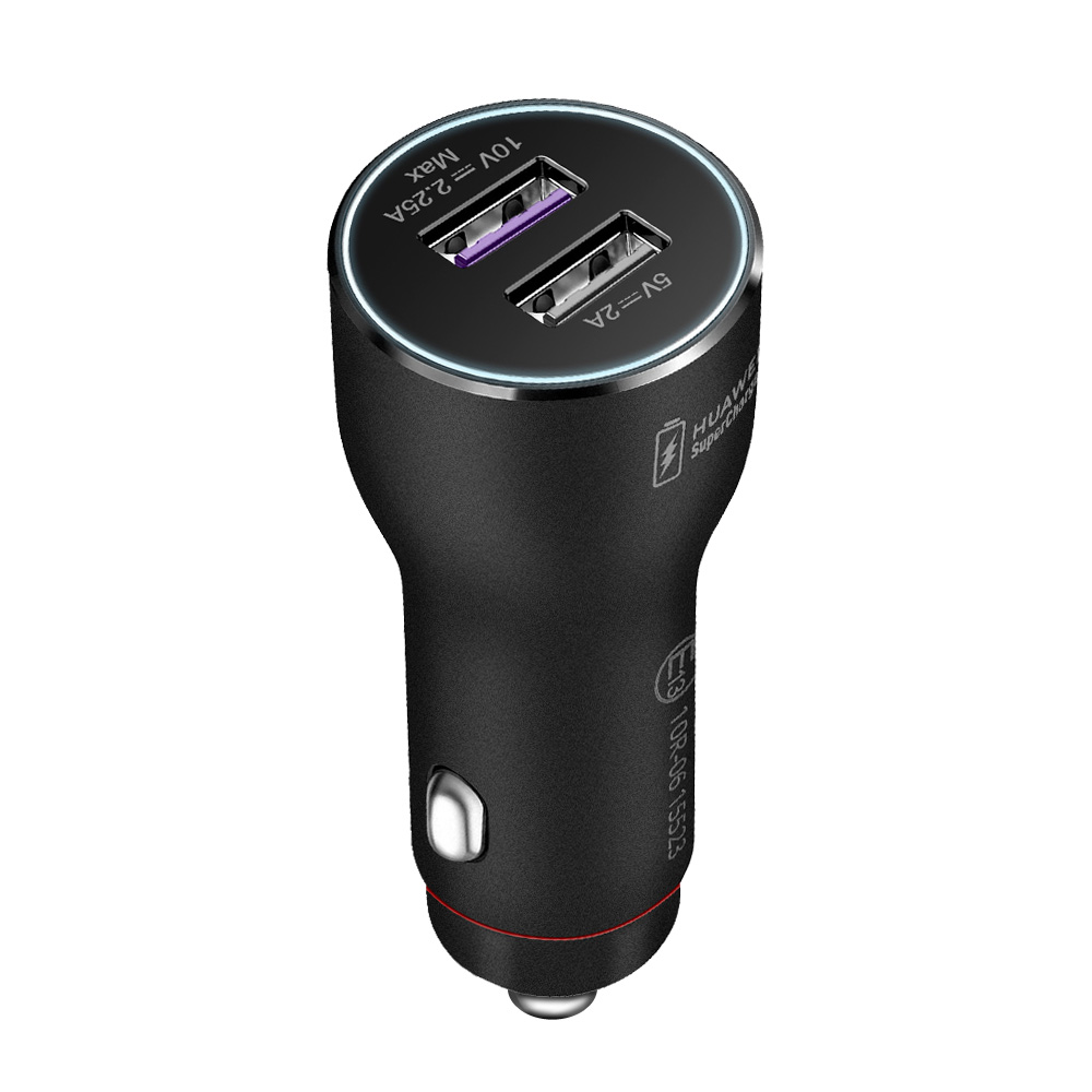 ΦΟΡΤΙΣΤΗΣ ΑΥΤΟΚΙΝΗΤΟΥ DUAL HUAWEI CP36 USB-A 5V/2A 10W+USB-A 5V/2A 9V/2A 10V/2.25A 22.5W BLACK PACKING OR