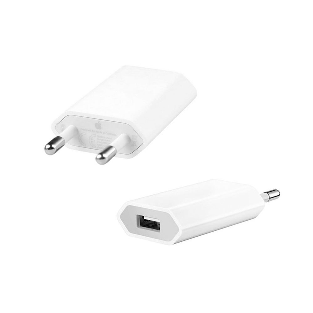 TRAVEL USB POWER ADAPTER APPLE IPHONE MD813ZM/A A1400 1.0A 5W WHITE BULK OR