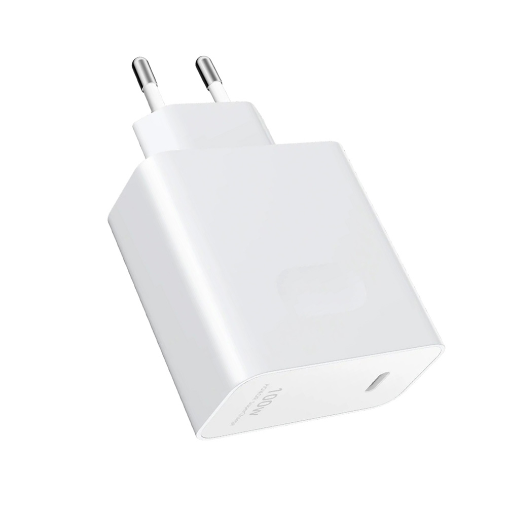TRAVEL HONOR HN-200500EP2 GAN SUPER CHARGE USB-C 5V/3A 9V/3A 12V/5A 15V/5A 20V/5A 100W +USB-C 6A WHITE PACKING OR