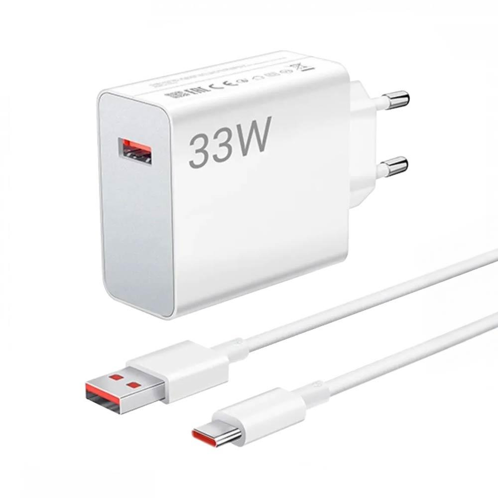 TRAVEL XIAOMI BHR9956EU USB-A 5V/3A 9V/3A 12V/2.25A 20V/1.35A 11V/3A 33W + USB A TO TYPE C 3A WHITE PACKING OR