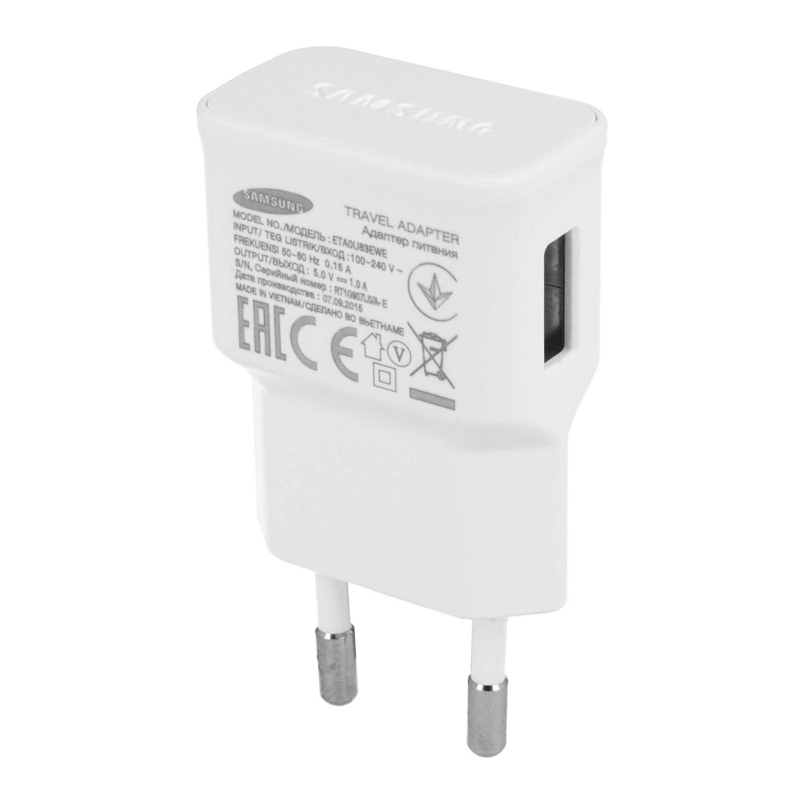 TRAVEL SAMSUNG ETAOU83EWE USB 1.0A 5W WHITE BULK OR