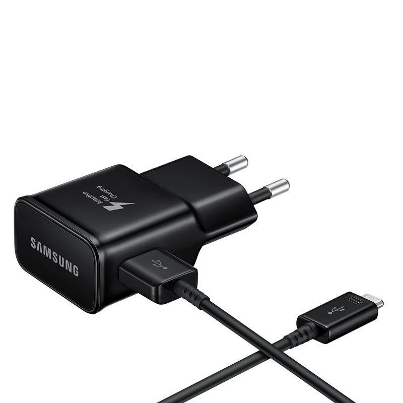TRAVEL SAMSUNG EP-TA20EBE USB-A 5V 2A/9V 1.67A 15W + DATA EP-DG950CBE USB-C 1.2m BLACK BULK OR