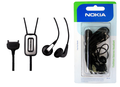 HANDS FREE STEREO NOKIA HS-31 N93/N73/N72 BLACK PACKING OR