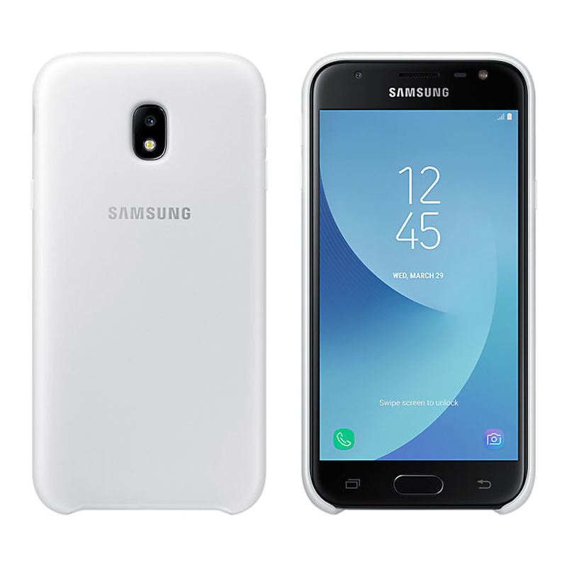 ΘΗΚΗ SAMSUNG J3 2017 J330 DUAL LAYER COVER EF-PJ330CWEGWW WHITE PACKING OR