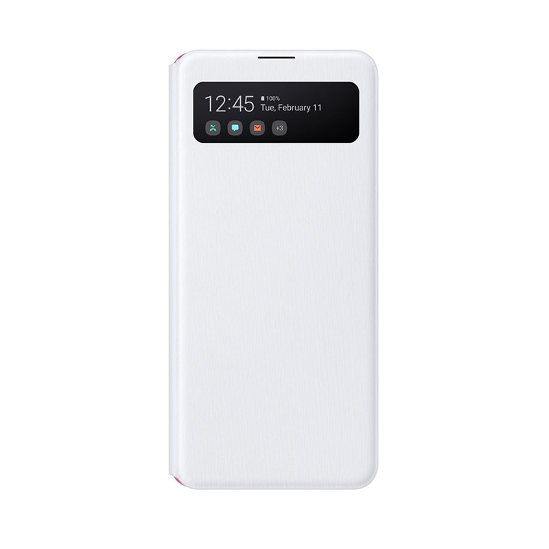 ΘΗΚΗ SAMSUNG A41 A415 S VIEW WALLET COVER EF-EA415PWEGEU WHITE PACKING OR