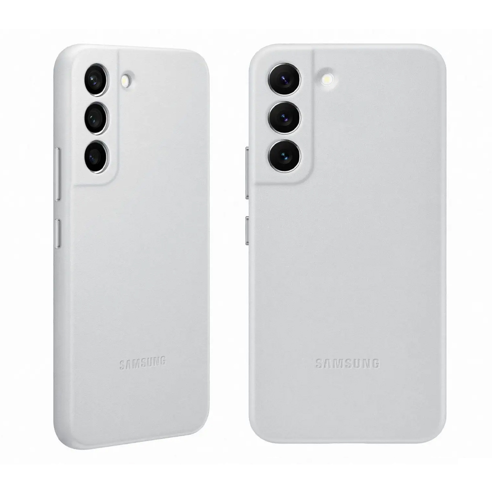 ΘΗΚΗ SAMSUNG S22 5G S901 LEATHER COVER EF-VS901LJEGWW LIGHT GREY PACKING OR
