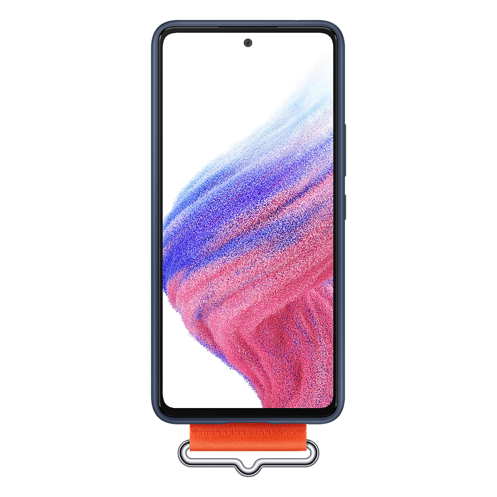 ΘΗΚΗ SAMSUNG A53 5G A536 SILICONE COVER WITH STRAP EF-GA536TNEGWW NAVY PACKING OR