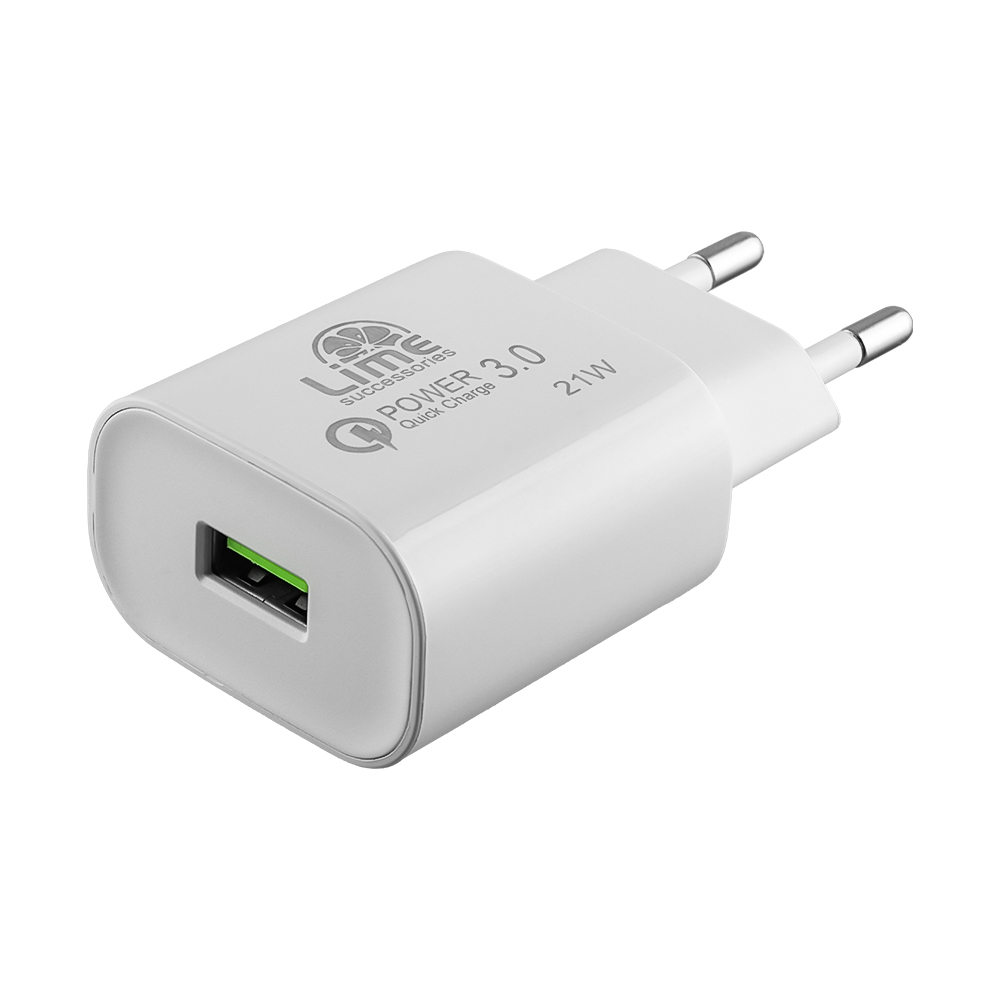 LIME USB 3.0 PD FAST TRAVEL QC 3.0 LTU25 4.0A 21W WHITE