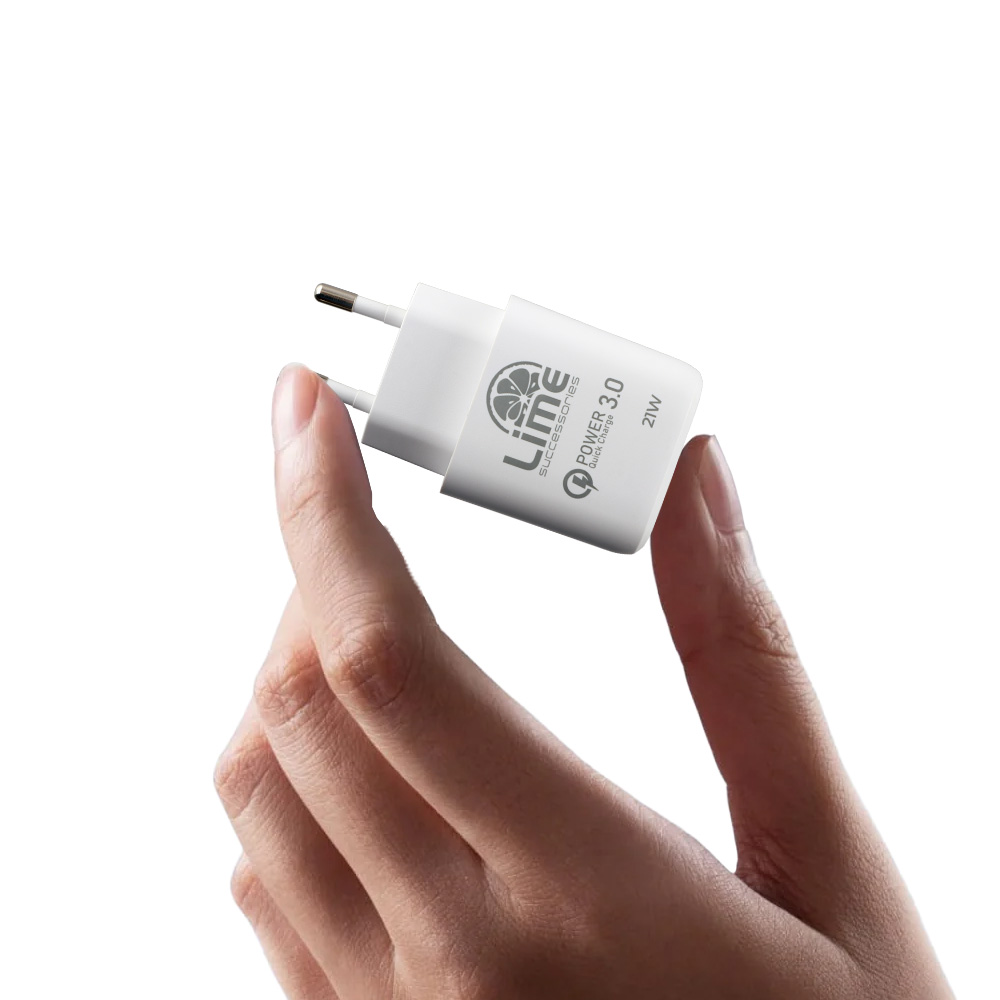 LIME USB 3.0 PD SUPER FAST TRAVEL QC 3.0 LTU22 4.0A 21W WHITE