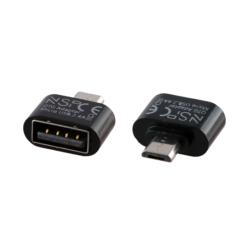 NSP ΜΕΤΑΤΡΟΠΕΑΣ USB-A 2.0 OTG 2.4A FEMALE ΣΕ MICRO USB MALE BLACK