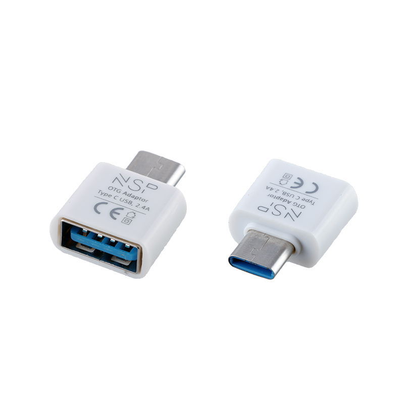 NSP ΜΕΤΑΤΡΟΠΕΑΣ USB-A 3.0 OTG 2.4A FEMALE ΣΕ USB-C MALE WHITE