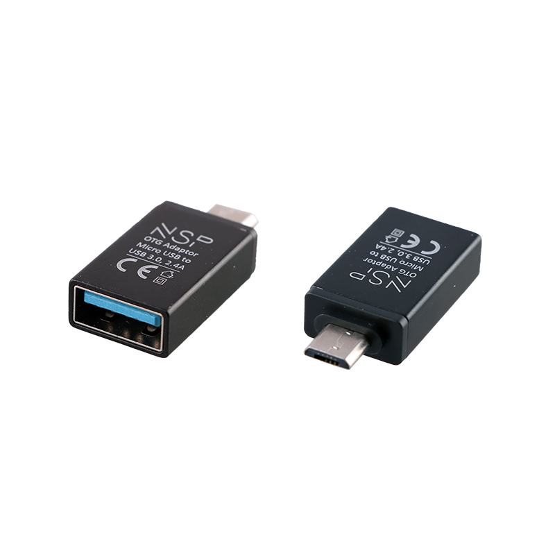 NSP ΜΕΤΑΤΡΟΠΕΑΣ USB-A 3.0 OTG 2.4A FEMALE ΣΕ MICRO USB MALE BLACK