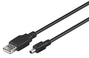 ΚΑΛΩΔΙΟ Η/Υ USB (A)-> USB (B) Mini 4pins USB 2.0 1.8m BLACK