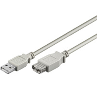 ΚΑΛΩΔΙΟ Η/Υ USB-A (A-MALE)->USB-A(A-FEMALE)USB-A 2.0 1.8m GREY