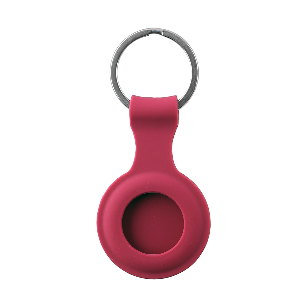 VOLTE-TEL ΜΠΡΕΛΟΚ ΣΙΛΙΚΟΝΗΣ VELVET ΓΙΑ AIRTAG - AIRTAG SECOND GEN BURGUNDY RED